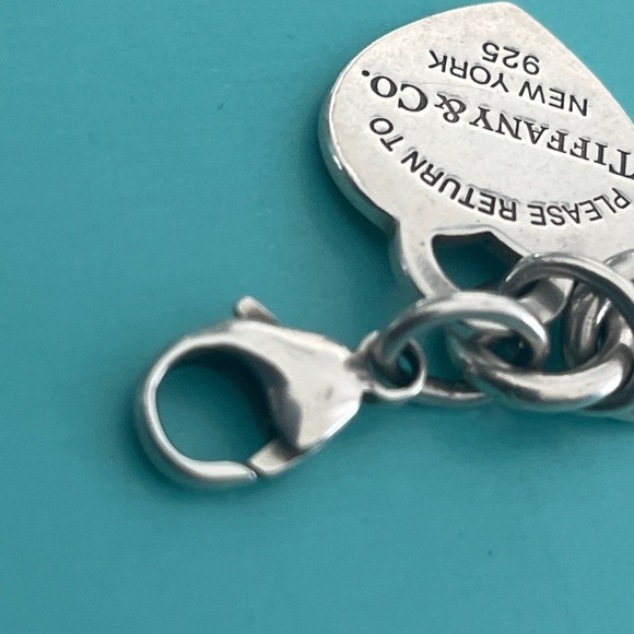 Tiffany & Co. Please Return to Tiffany Heart Blue Enamel Tag Silver Bracelet - Picture 12 of 17